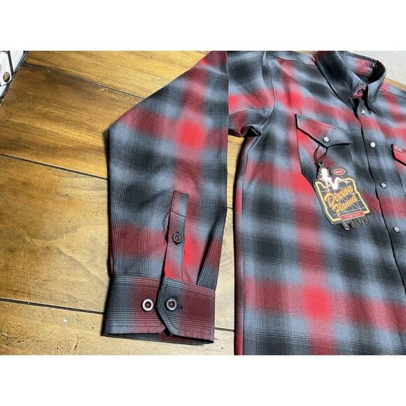 Dixxon Flannel “The Blazer” Mens Size Large Flannel Shirt Red Gray Large NWT - Picture 5 of 14